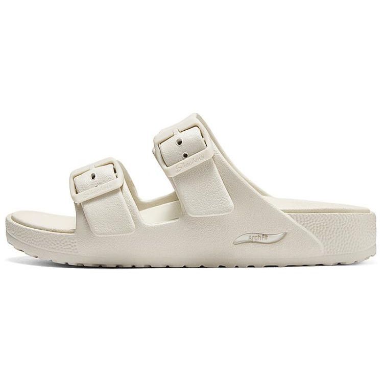 Skechers Foamies Womens Casual Comfortable Non-Slip Breathable Rubber Sole Slide Sandals Women sandals Beige 111590-OFWT 35