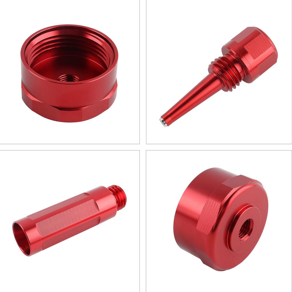 Upgraded Extended Run Brass Hose Fitting Gas Cap Change Funnel Magnetic Oil Dipstick Aluminum Generator Parts- 55201