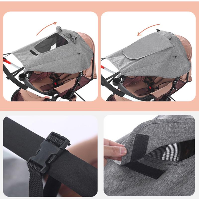 Baby Stroller Sun Cover Sun Shade Awning Sun Protection Canopy Pushchair Buggy Hood Cover Pram Sun-proof Rain Cover UV Proof
