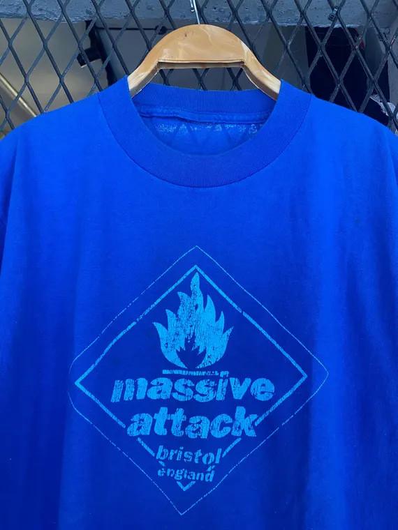 Massive Attack Band Tour Gift For Fan S to 5XL Blue T-shirt GC3237 Unisex T-Shirt L