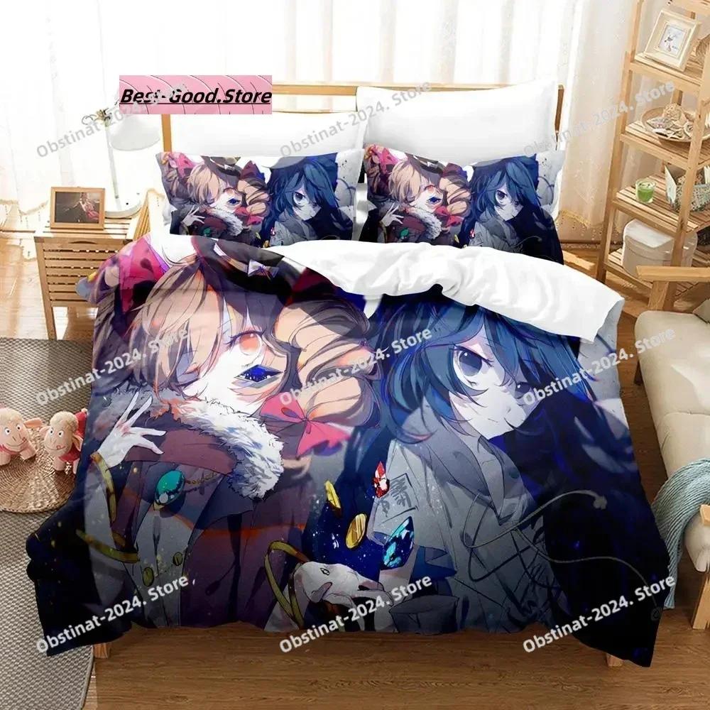 Touhou Project Bedding Set Printed Single Comforter Quilt Bed Cover Duvet Cover Pillow Case 3 Pieces Sets Kids Adult Size Kawaii