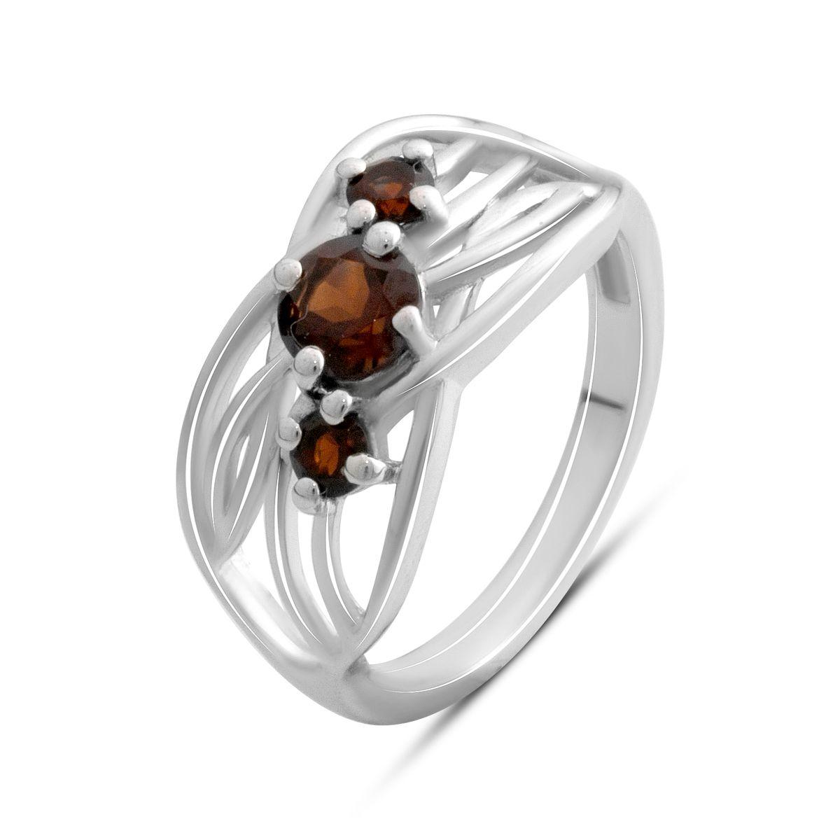 

Silver ring with natural garnet 0.883ct, product weight 3.37 g (2182009) 17.5 темні цукерки apple червоний колір