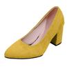 Botas de Salto Alto até o Joelho Para Mulheres Bico Fino Camurça Salto Grosso Fashionable E Casual Cor Sólida Slip High Zapatos De Mujer