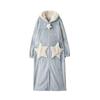 Couple Shower Robe Winter Sleepwear Star Hooded Long Bathrobe Warm Plush Man and Woman Terry Robe Korean New Pajamas Night Gown