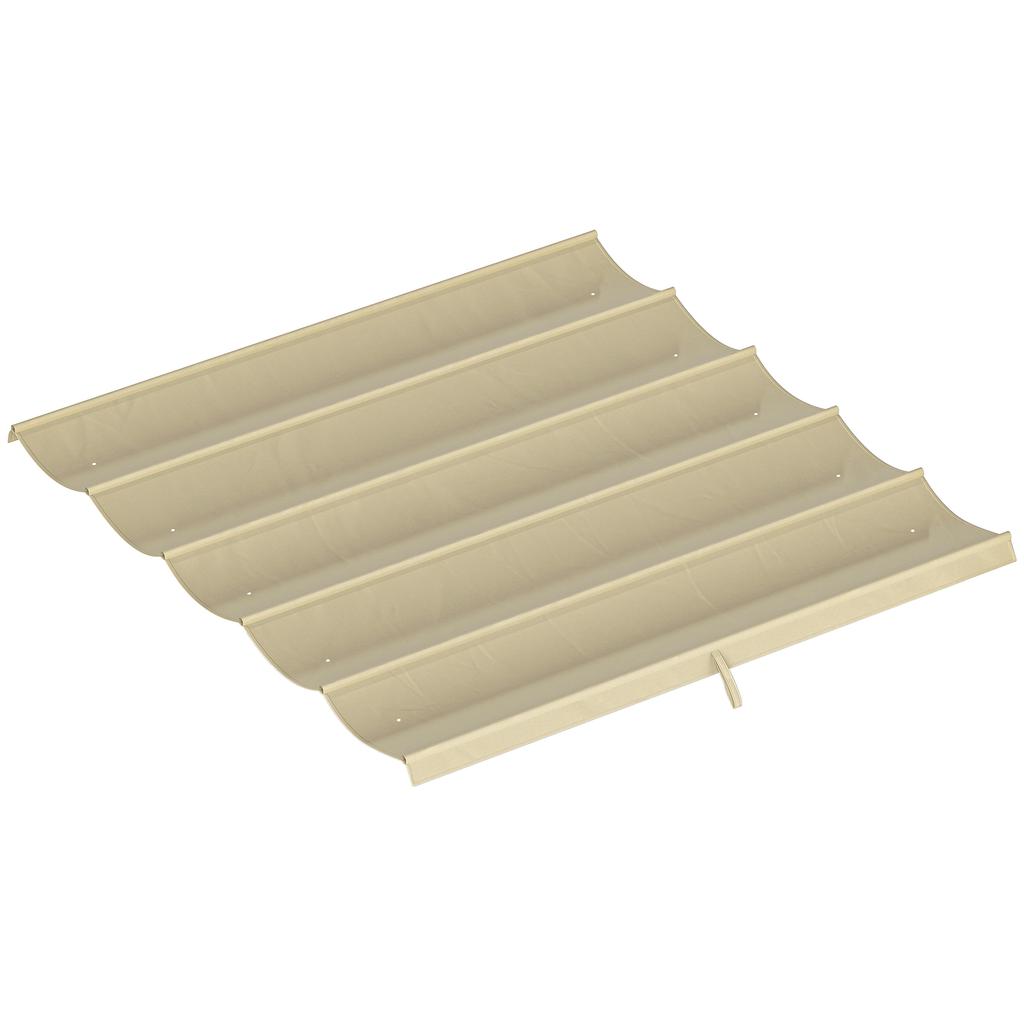 Retractable Pergola Cover, 2.55 X 2.5 M Replacement Canopy Fabric for 3 X 3 M Frame, Roof Top Only, Beige