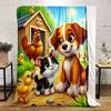 Cute Farm Animals and Friends Print Blanket Soft and Cozy Perfect for the Living Room Bed Sofa or a Nap,gift