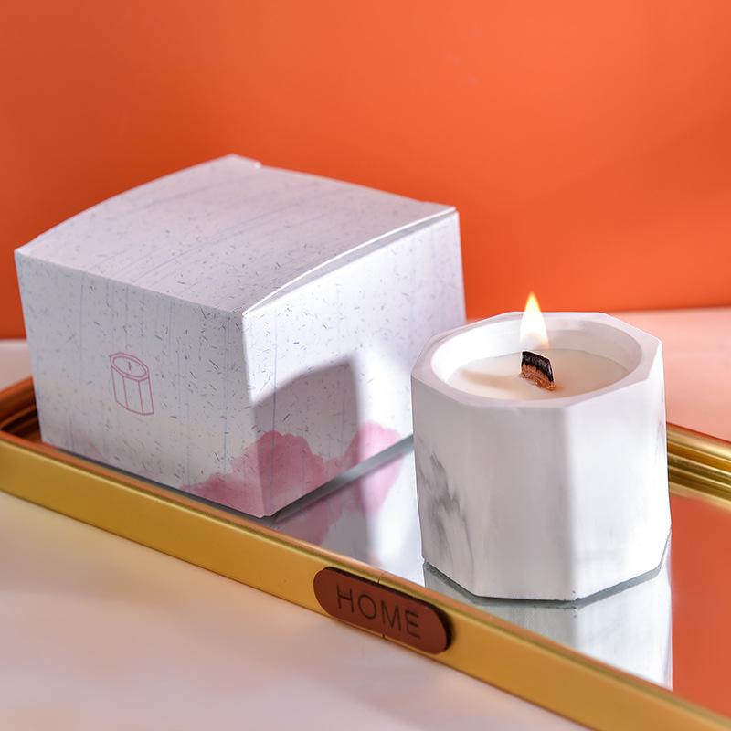 Handmade Soy-free Wax Scented Candle Souvenir Creative Ins Style Plaster Cup Essential Oil Scented Candle