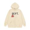 2024 New Trendy GALLERY DEPT High-Quality Pure Cotton Casual Loose Unisex Zipper Hoodie Sweatshirt