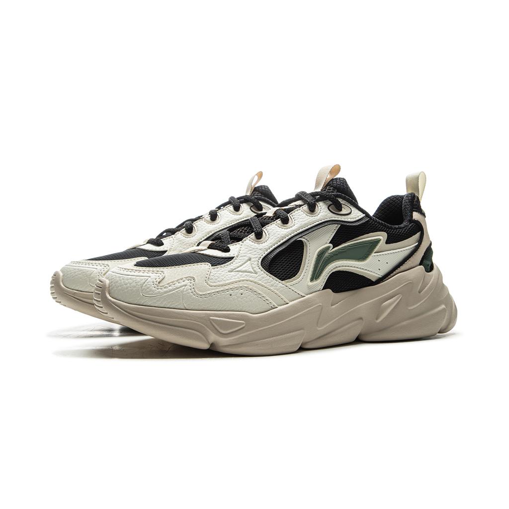 Li Ning Cloud Sea Versatile Retro Thick Sole Height Increasing Shock Absorbing Non-Slip Wear-Resistant Support Low-Top Dad Shoes Men sneaker AGCU305-4