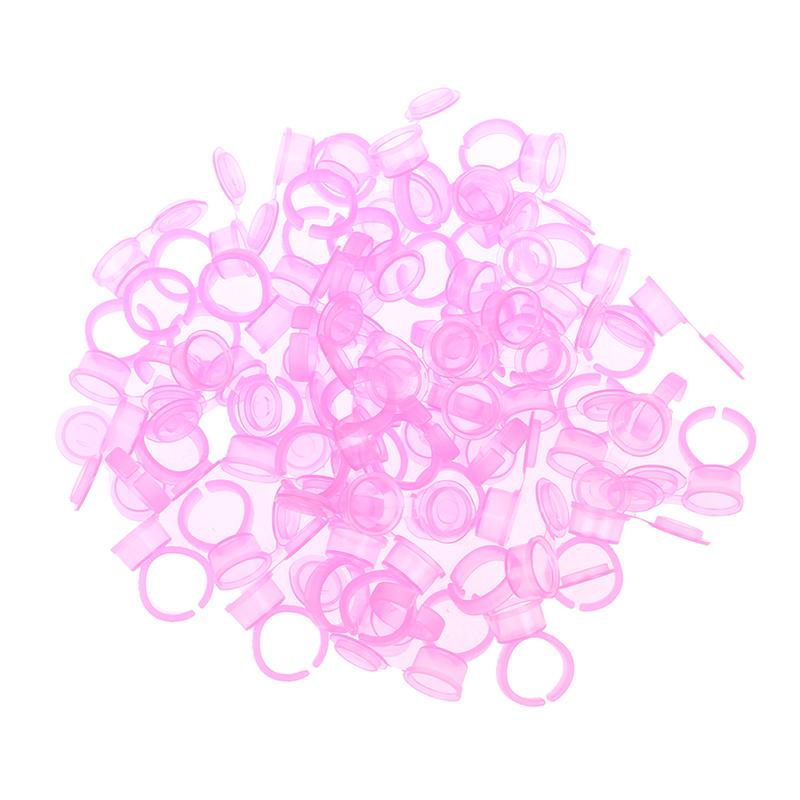 50Pcs Tattoo Pigment Ink Ring Cup Holder With Lid Cover Cap For Microblading