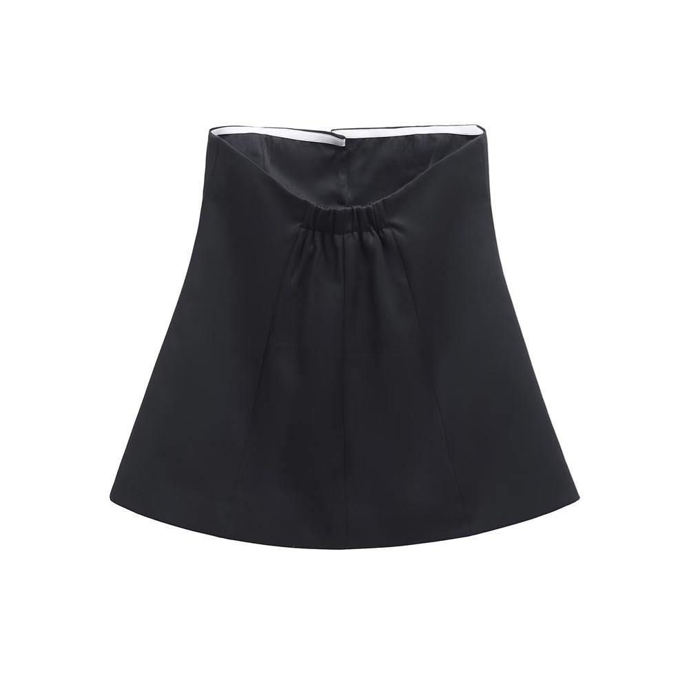 2025 Spring Women's Elegant Slim Bandeau Top with Pocket Details