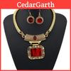 Geometric Alloy Necklace Earrings With Vintage Finish For Boho Fashion And Daily Wear