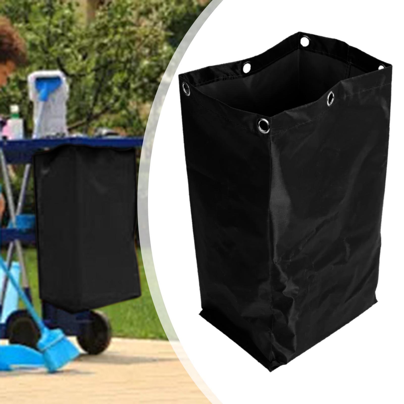 Large Capacity Cleaning Carts Bag Waterproof Oxford Cloth for Housekeeping Janitorial Tool Storage in Motels чёрный