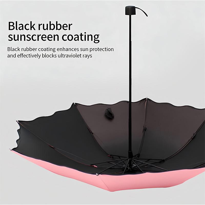Automated 3 Fold Umbrella UV Protection Windproof Compact Folding Rain Sun Shelter for Business Travel