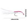 4pcs Iridescent Luminous Ice Silk Shrimp Lure Fly Fishing Flies Hook Freshwater Lure For Bass White Bass Angling Tackle