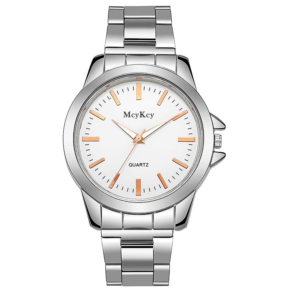 Three-eye Non-mechanical Couple Watch Men's Watch Ladies Fashion Steel Belt Women's Watch