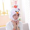 Bestmaple Animal Cap, Plush Headgear, Cute, Fluffy, Plush Cap, Mask Animal Costume (White Chicken)