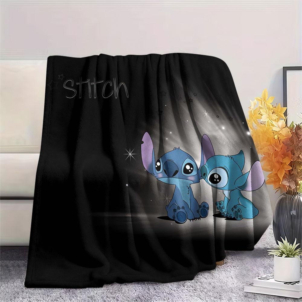 Stitch Cartoon printing Flannel Blanket Bedroom Sofa Camping Warm blanket Gifts for family and friends-MJ013