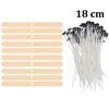 Smokeless Candle Wicks 2.6-20cm Pre-Waxed Cotton Core Wicks with Metal Sustainer Tabs DIY Handmade Candle Making Tools