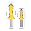 2pcs Crown Molding Router Bit 1/2 Inch Shank Router Bit Woodworking Tool Woodworking Milling Cutter Milling Tool Milling Cutter