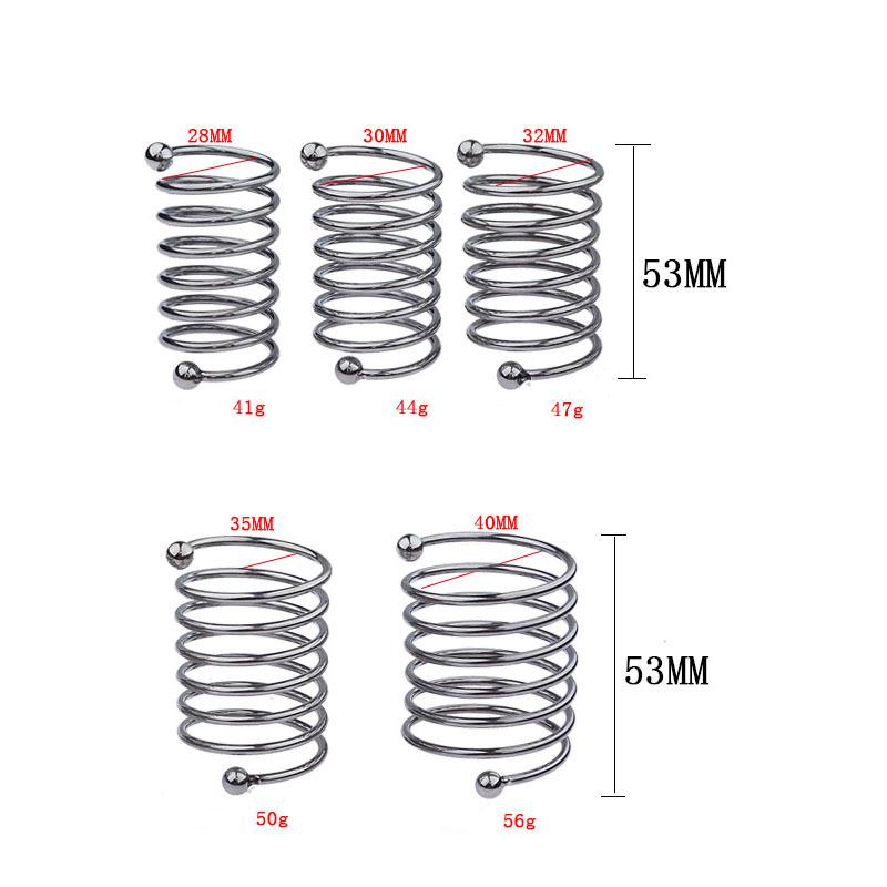 Stainless Steel Penis Dildo Ring Wave Thread Cock Rings Spring Extended Version Male Delay Ejaculation Sex Toys for Men