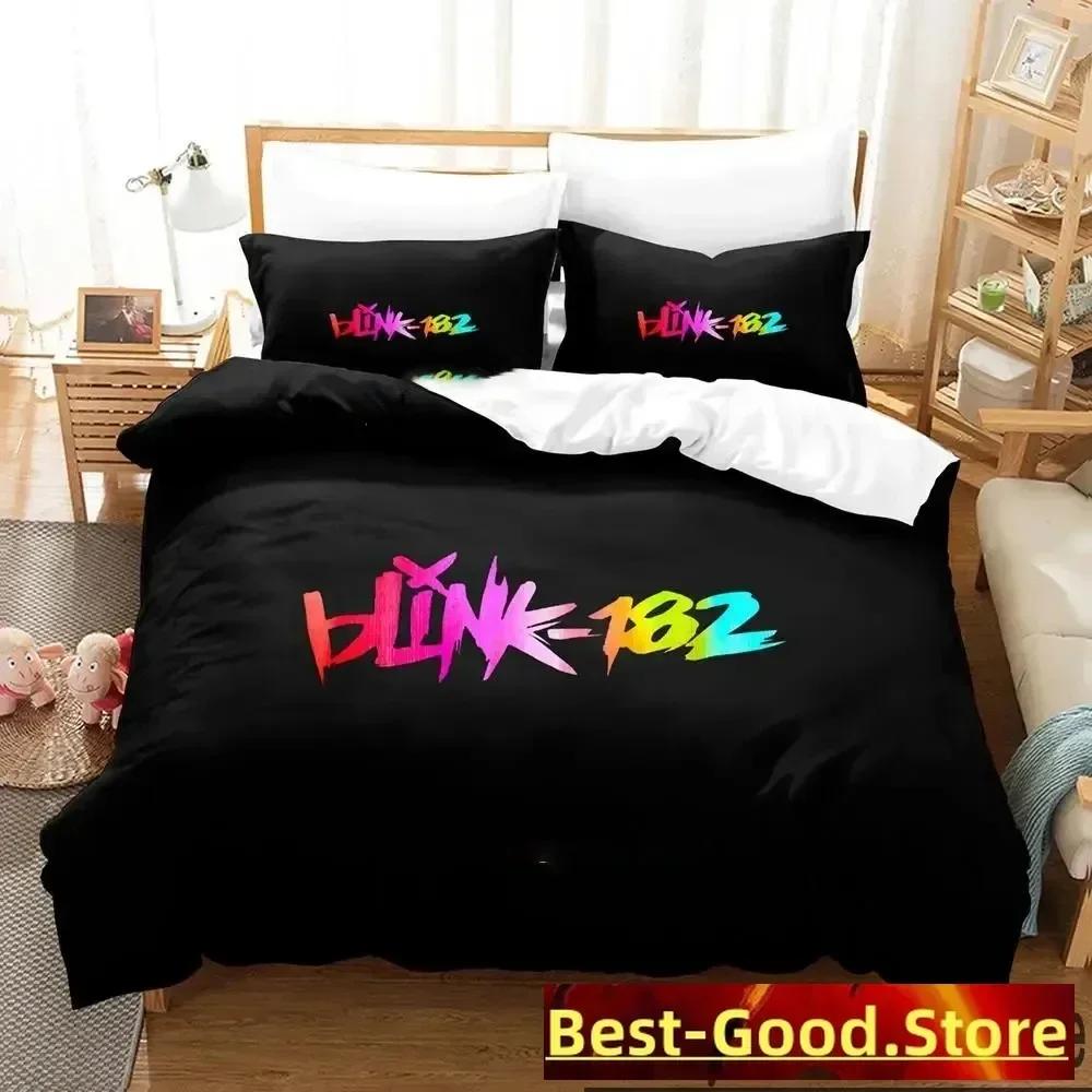Juego de Cama Impresión 3D Top Blink-182 Niños Jóvenes Niñas Jóvenes Individual Doble Queen King Medidas Suave Funda Nórdica Funda de Almohada Cama Para niños Adulto