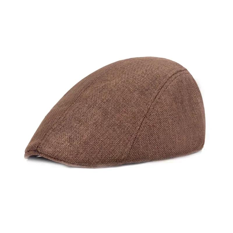 New Classic Hat for Men Caps Vintage Vintage Tweed Beret Hat Flat Peaked Cap Street Hats for Women Men