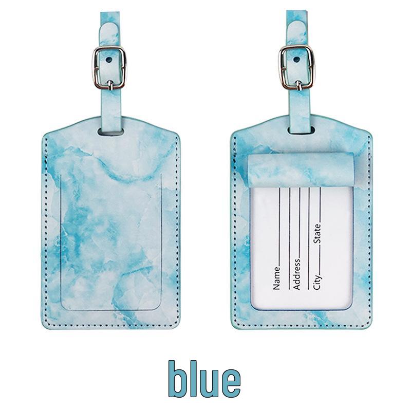 Metal Buckle Boarding Pass and PU Leather Luggage Tag with Hot Stamped Paper Card