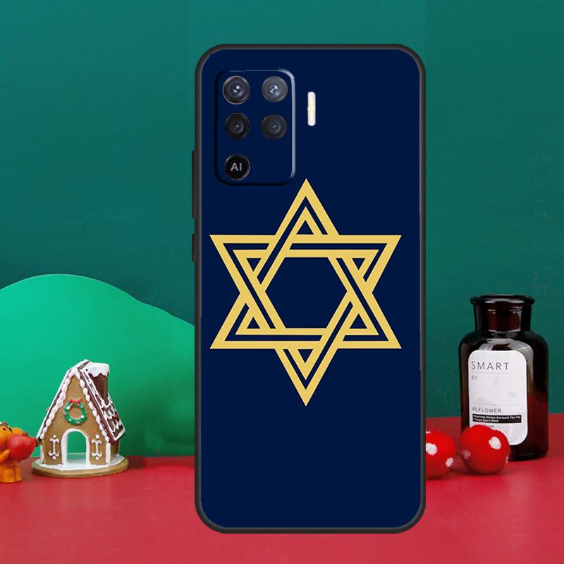 David Jewish Star Symbol Case For Oppo A5 A6 Pro A15 A18 A38 A58 A78 A98 A54 A74 A94 A17 A57 A80 A60 A40 A16 A76 A96