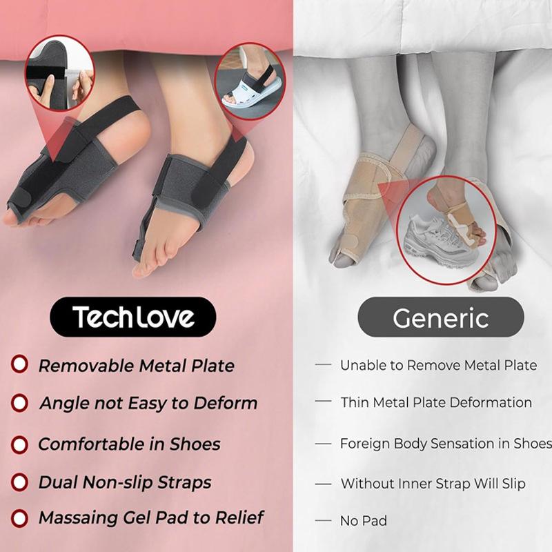 Alineador de Hallux Valgus para el Pulgar Dedos Valgos Separador de Dedos Corrección Soporte de Tira de Aluminio