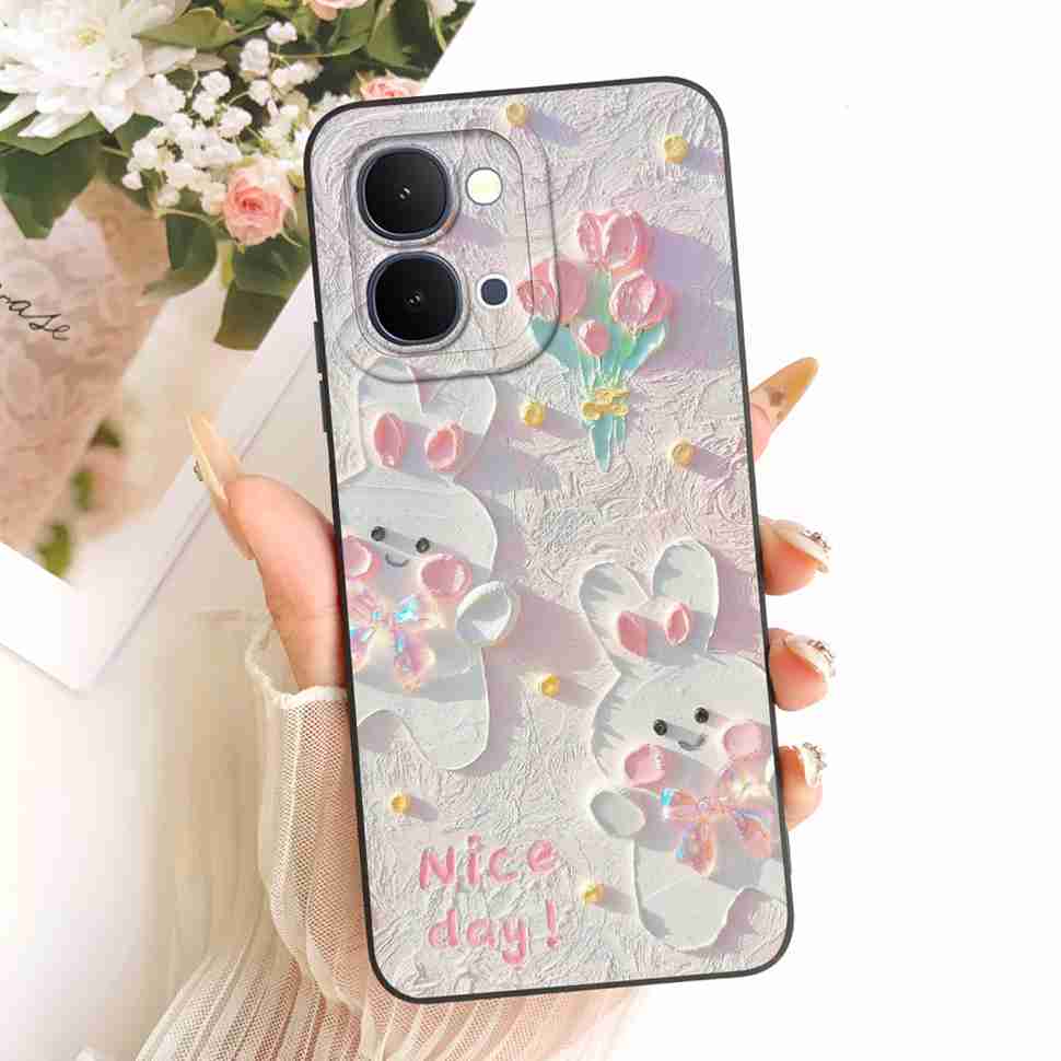 For Vivo Y31d 4G V2543 Case Fashion Cartoon Painting Silicone Full Protcetion Back Cover For Vivo Y 31d Y31D 4G Bumper Shell