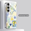 South Italian Lemon Pattern 2D Phone Case for SamsungS26 S25 S24 S23 S22 S21 S20 A56 A36 A16Electroplated Glass Protective Cover