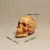 Natural Cypress engrave Skull Decor Small Statue - Halloween Decoration Party decoration props Home Room, car Bar Decoration