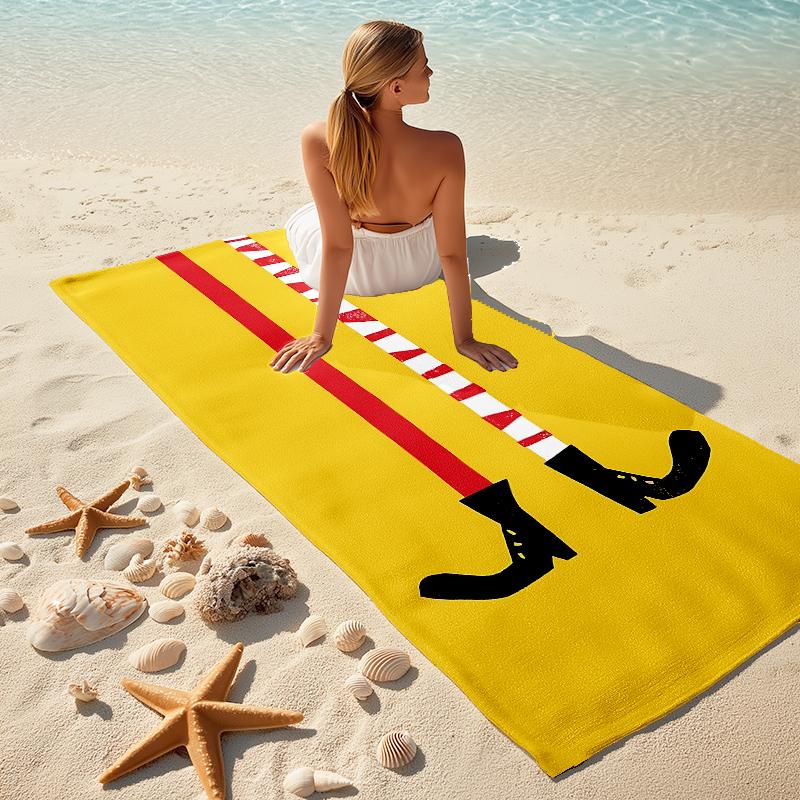 1Pc Girl Monkey Friend Beach Towel Microfiber Beach Towel Thin Absorbent For Beach Swimming Yoga Bath Sports 0917276