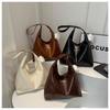 Oily Leather Large Slouchy Tote Bag: Women's 2024 Korean Style Casual Retro Spring Fashion, Large Capacity.