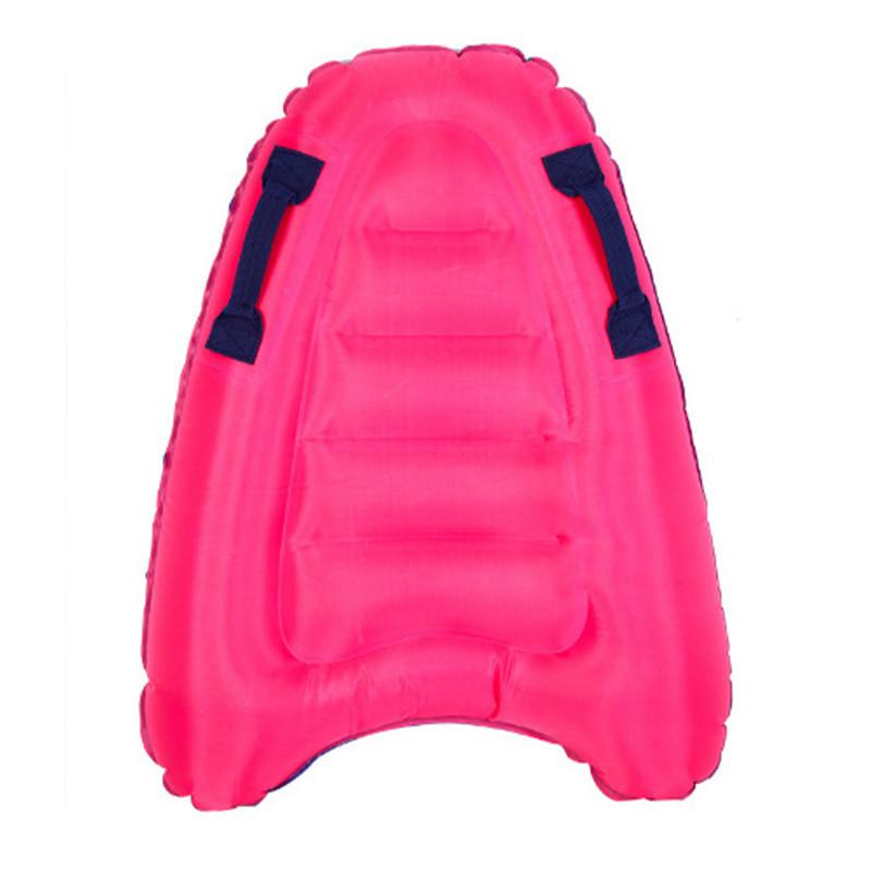 Children's Portable Inflatable Surfboard Lightweight Kickboard Ocean Surfing Water Slider Blue Striped