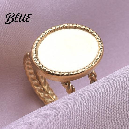 Round Metal Ring Base Stainless Steel Adjustable Blank Cabochon DIY