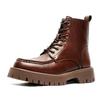 Martin boots men's autumn and winter new high-top tooling locomotive boots British style thick bottom side zipper versatile 86689-J