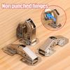 10-1PCS 90 Degree Steel Cabinet Hinges No-Drilling HoleHydraulic Buffer Hinge Kitchen Cabinet Cupboard Hinges Furniture Hardware