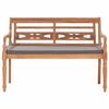 Maison Exclusive - Banc Batavia avec coussin gris foncé 120 cm Bois de teck massif