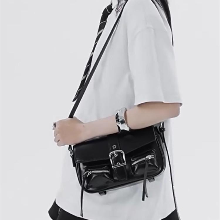 Prosta klamra jednolity kolor łańcuszek damska torba cylindryczna nowa moda damska torba na ramię listonoszka