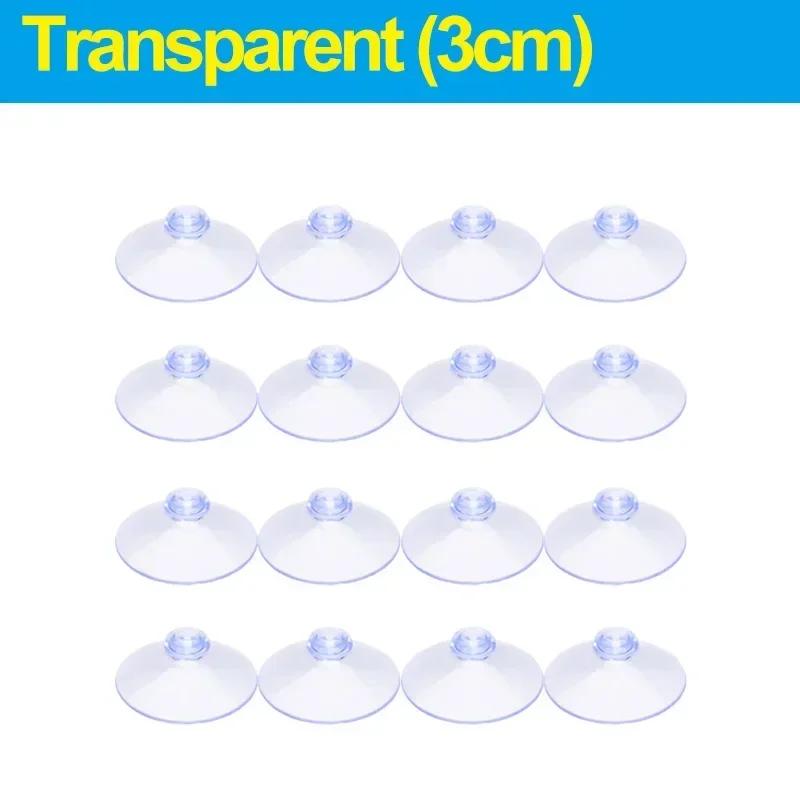 50/2pcs Transparent Mushroom Head Sucker Hooks Suckers Home Organizers Hanging Suction Cups Hook Car Window Decor Suction Pads