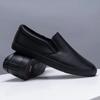 New 2025 Winter Shoes Men Loafers Soft All Black Shoes Warm Plush Flat Mens Casual Shoes Slip-on Male Footwear A4040