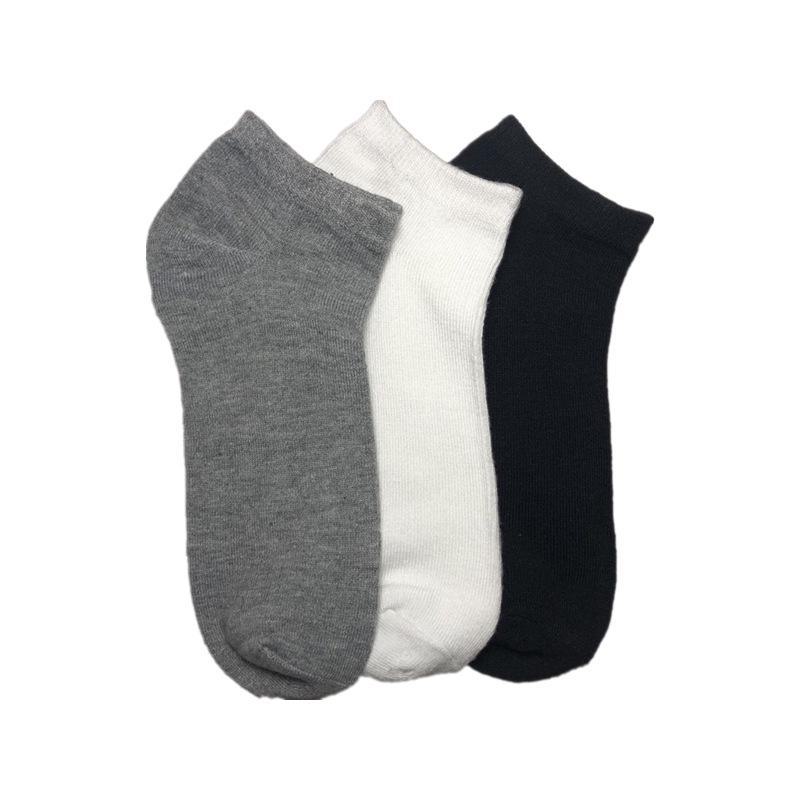 

Мужские летние носки-лодочки с глубоким вырезом, впитывающие пот - черный, белый, серый 5 pairs