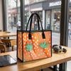  Cartoon Carrot Print Casual Tote Bag Large Capacity Reusable Shoulder Bag for Daily Shopping Travel Commute