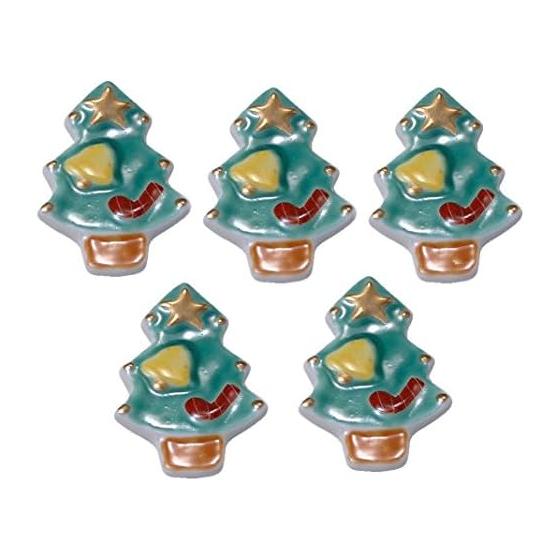 Kyo-yaki Kiyomizu-yaki Hozan Chopstick Rests, Set of 5, Christmas Tree Spoon Rests, Porcelain, Japan