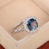 CopperLuxury Flower Ring Delicate Clear Rose Ring Pave Setting CZ for Women Fine Jewelry Gift