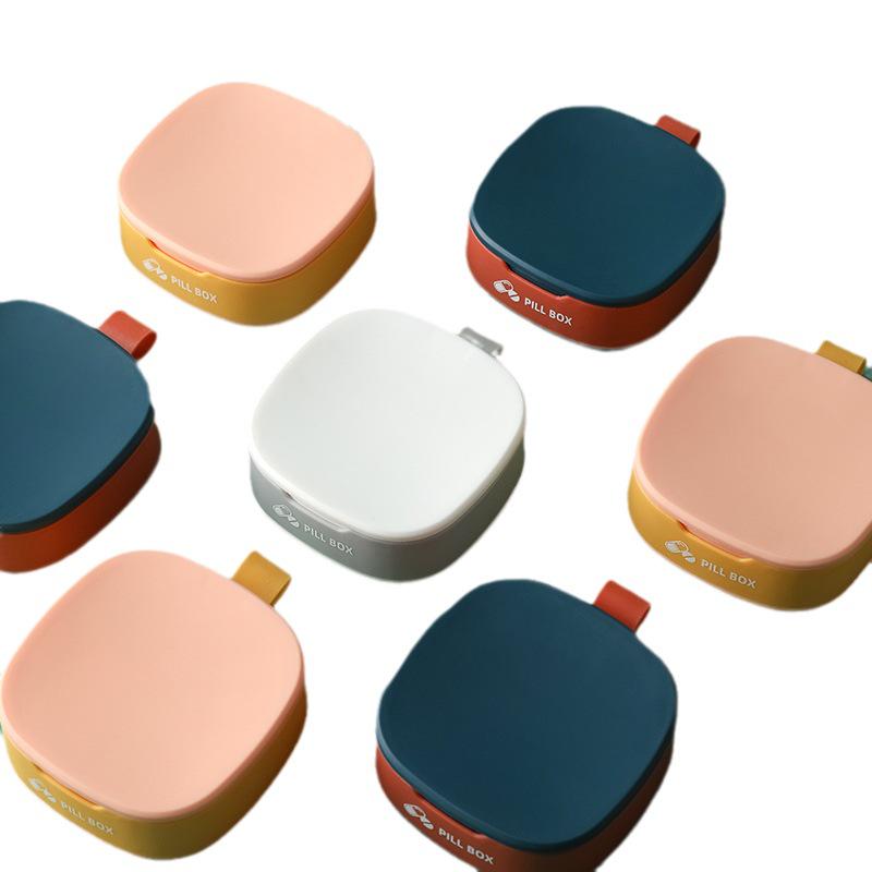Portable Seven-Day Pill Organizer with Lid