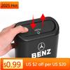2025 Hot For Mercedes Benz A207 C117 GLK W204 W164 W166 W212 W221 E300 Car Trash Can Bin Hanging Vehicle Garbage Dust Case Acces