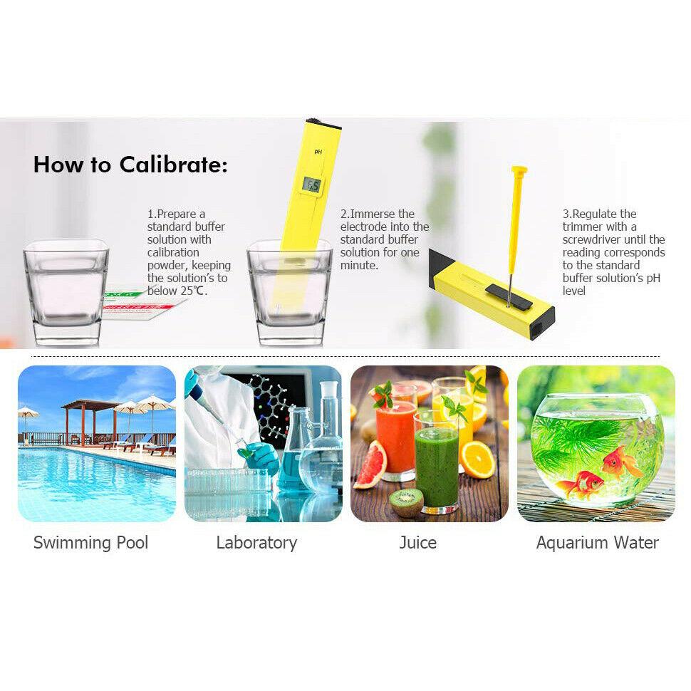 Digital PH Meter Hydroponic Pool Water Aquarium Wine Pocket Portable PH Tester